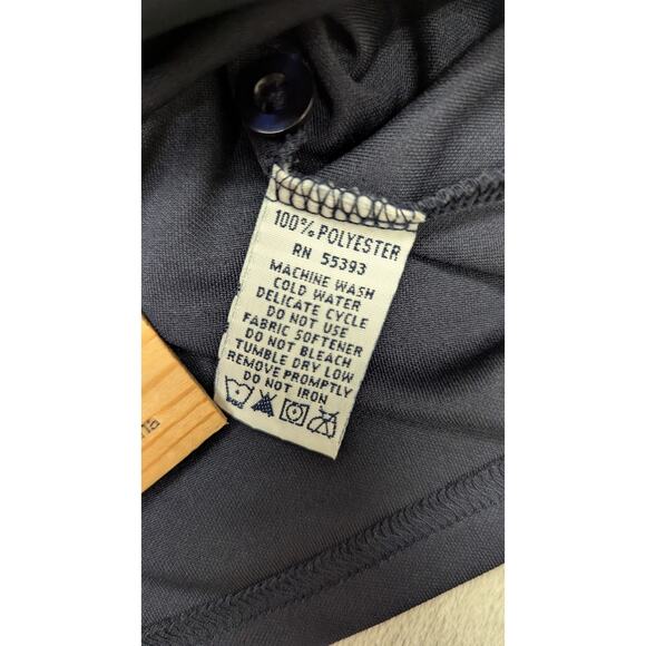 U.S. Naval Academy Polo Shirt XL Mens Navy Scientia Tridens Vansport - Picture 8 of 9